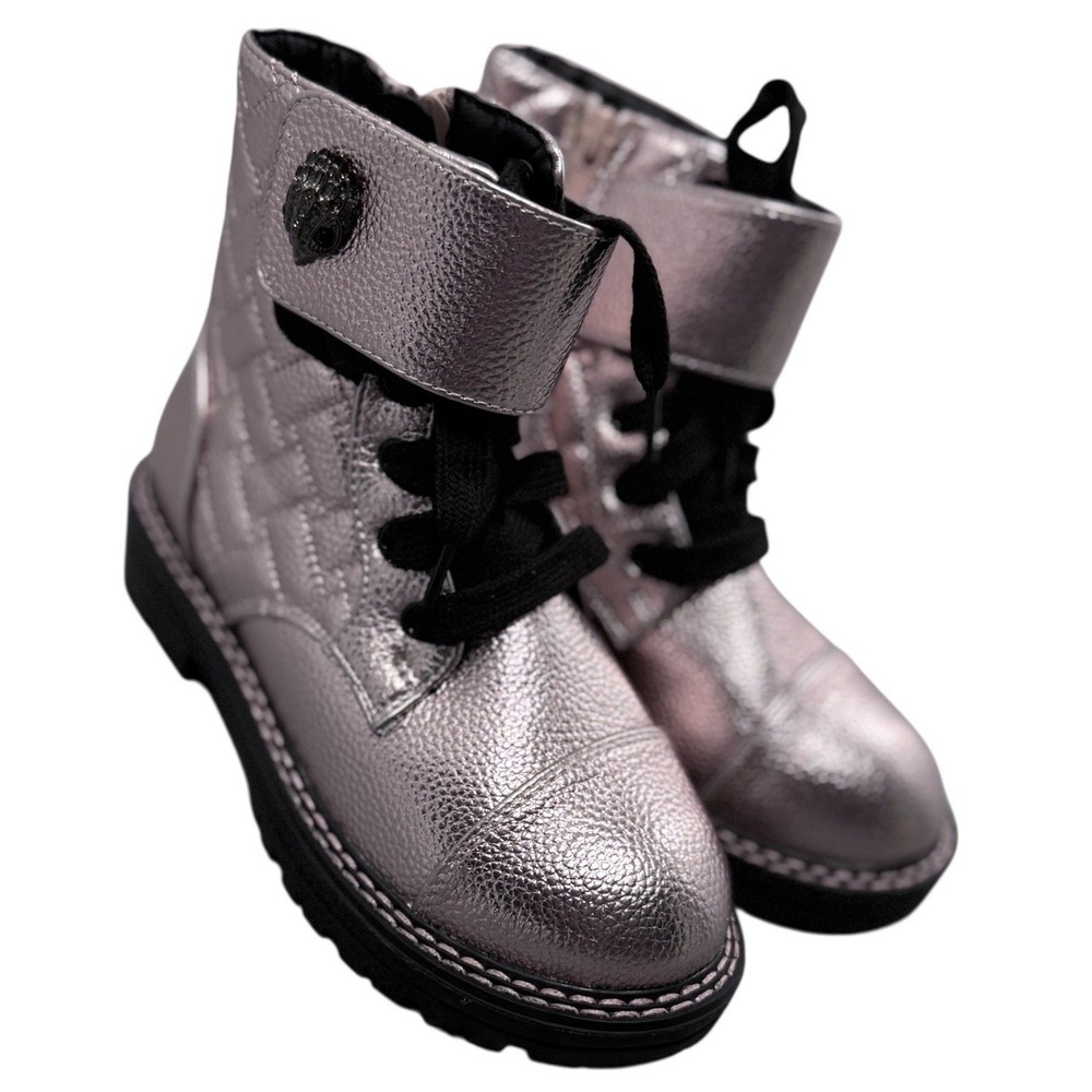 Kurt Geiger Girls Size 1 Pink‎ Metallic Quilted Ankle Boots